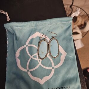 Kendra Scott Turquoise Stone Drop Earrings